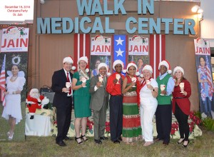 Dr. Usha Jain and joyful community people celebrating Christmas